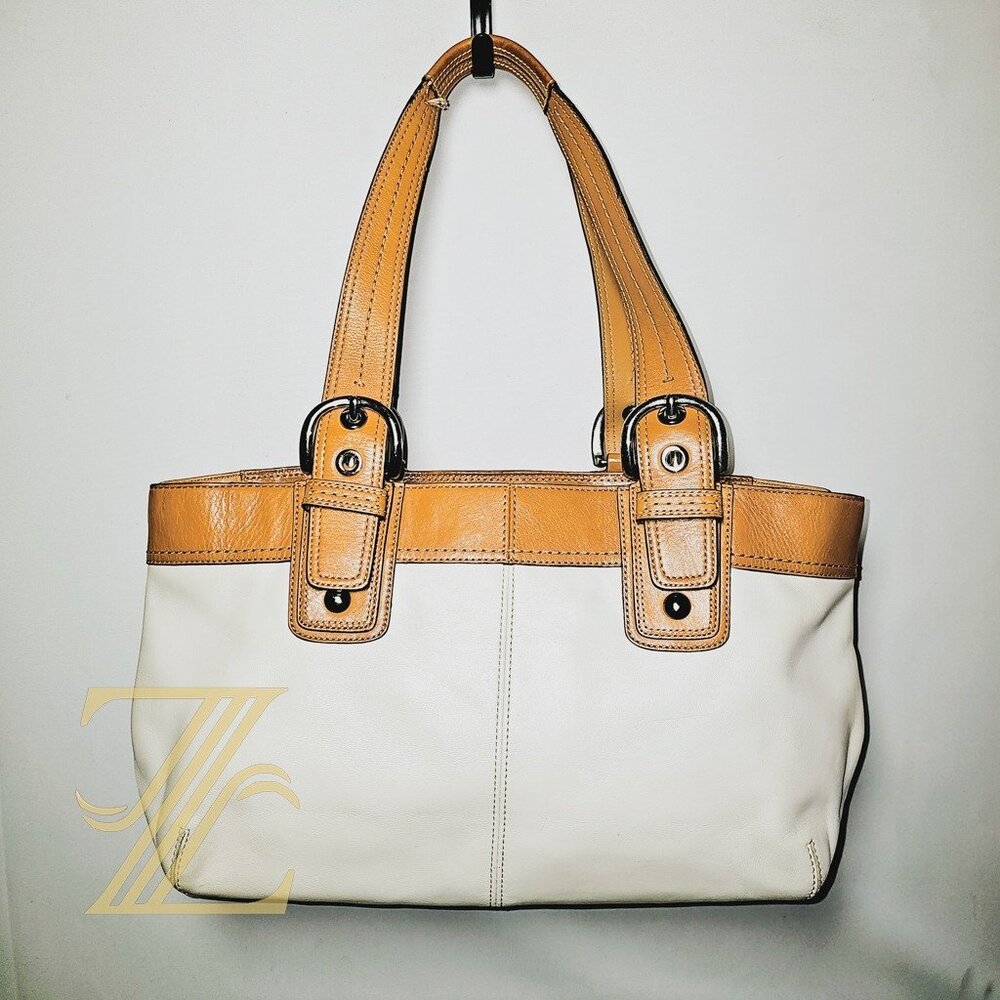 Coach F13732 Soho Hampton Pleated Leather Tote Shoulder Satchel Bag